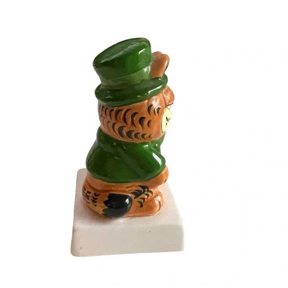 Vtg Garfield Figurine St. Patrick's Day We're All Irish One Day A Year 1978,1981 - Picture 4 of 10